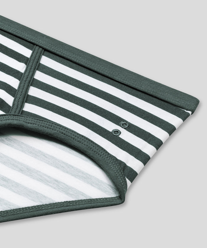Y-Front Briefs: Balsam Green/White