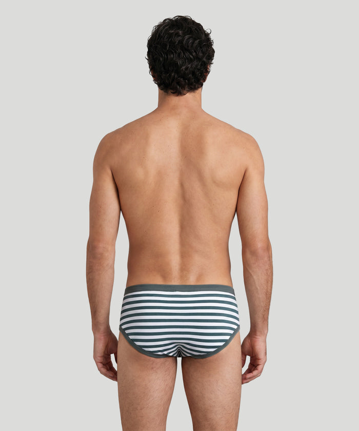 Y-Front Briefs: Balsam Green/White