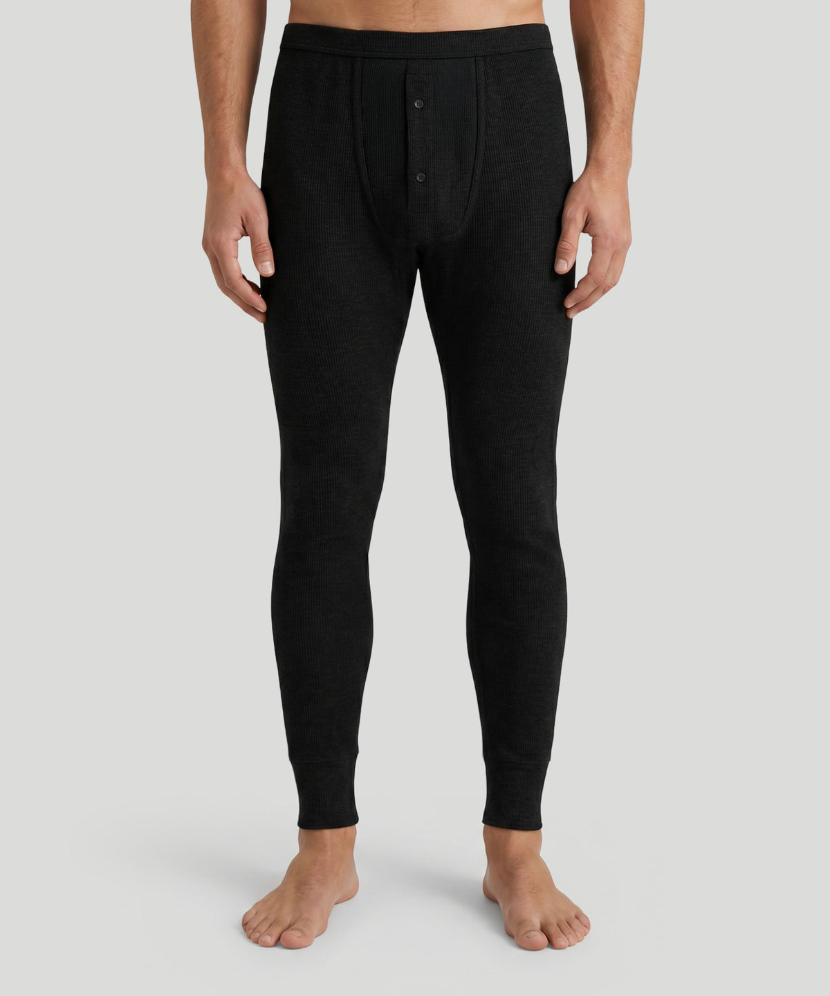 Army Ribbed Long Johns: Black