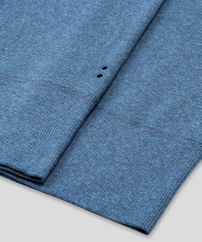 Army Ribbed Long Johns: Blue Melange