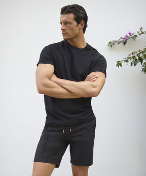 Light Organic Cotton Sleeveless Sweatshirt: Black