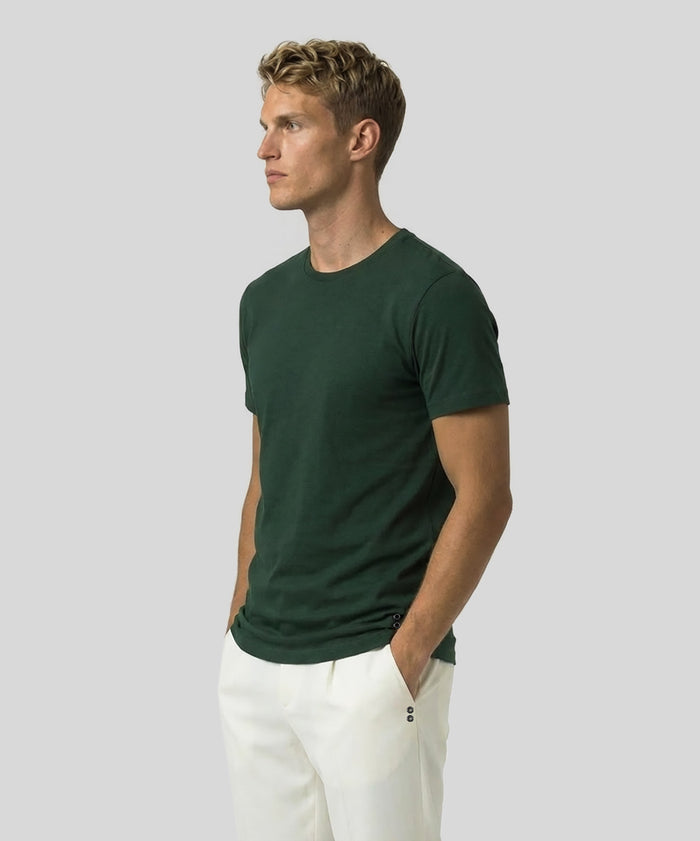 Crew Neck T-Shirt Eyelet Edition: Court Green