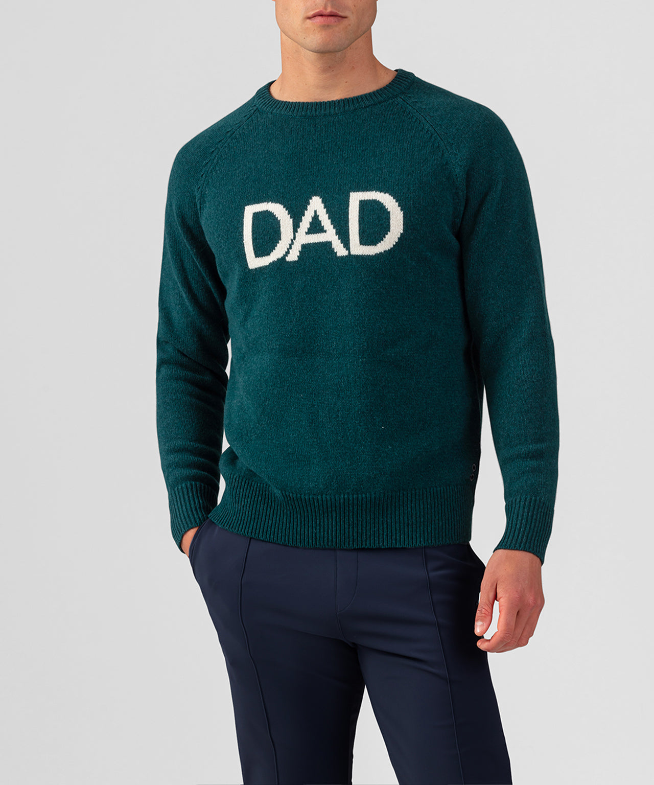 Merinos Wool Sweater "DAD": Green Night