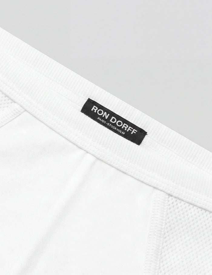 Mesh Slim Y-Front Briefs: White