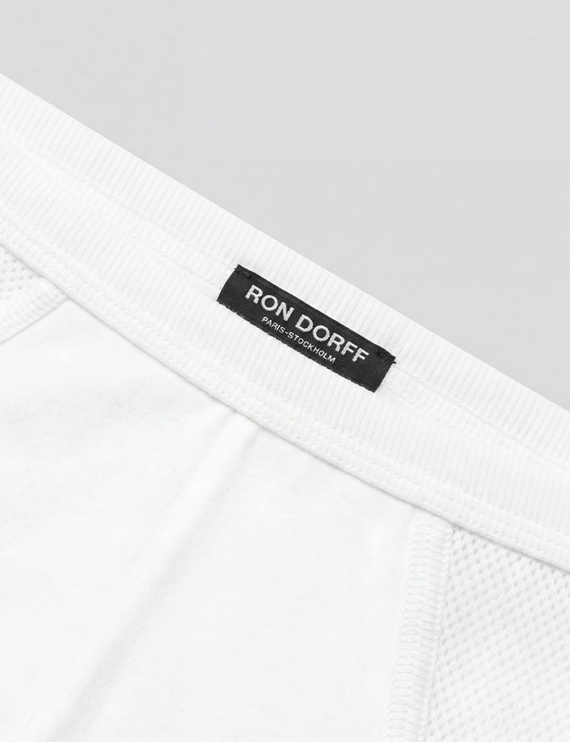 Mesh Slim Y-Front Briefs: White
