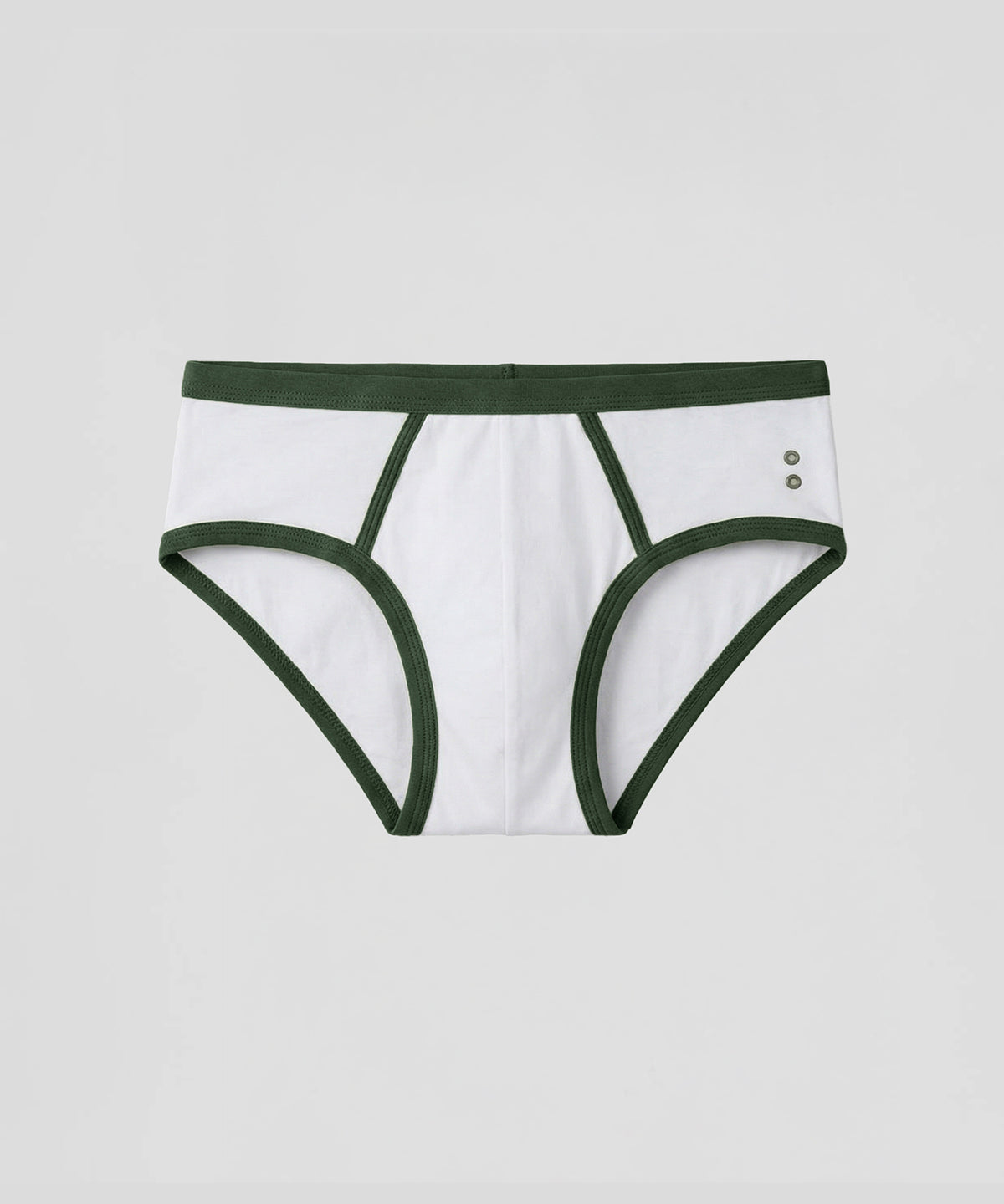 Sports Y-Front Briefs: White/Green Court