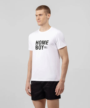 Organic Cotton T-Shirt "HOME BOY": White