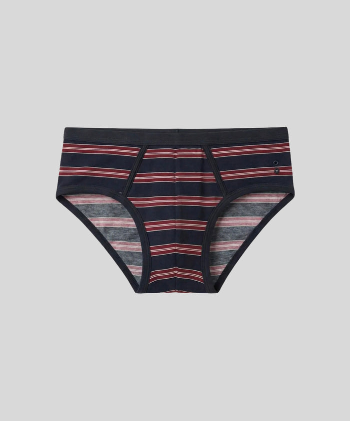 RON DORFF Y-Front Briefs w. Stripes: Navy