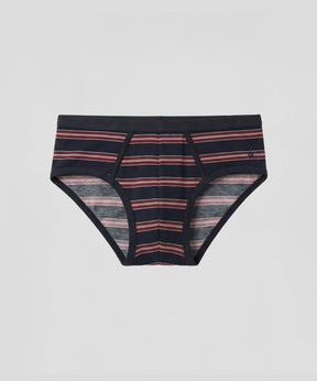RON DORFF Y Front Briefs w. Stripes: Navy