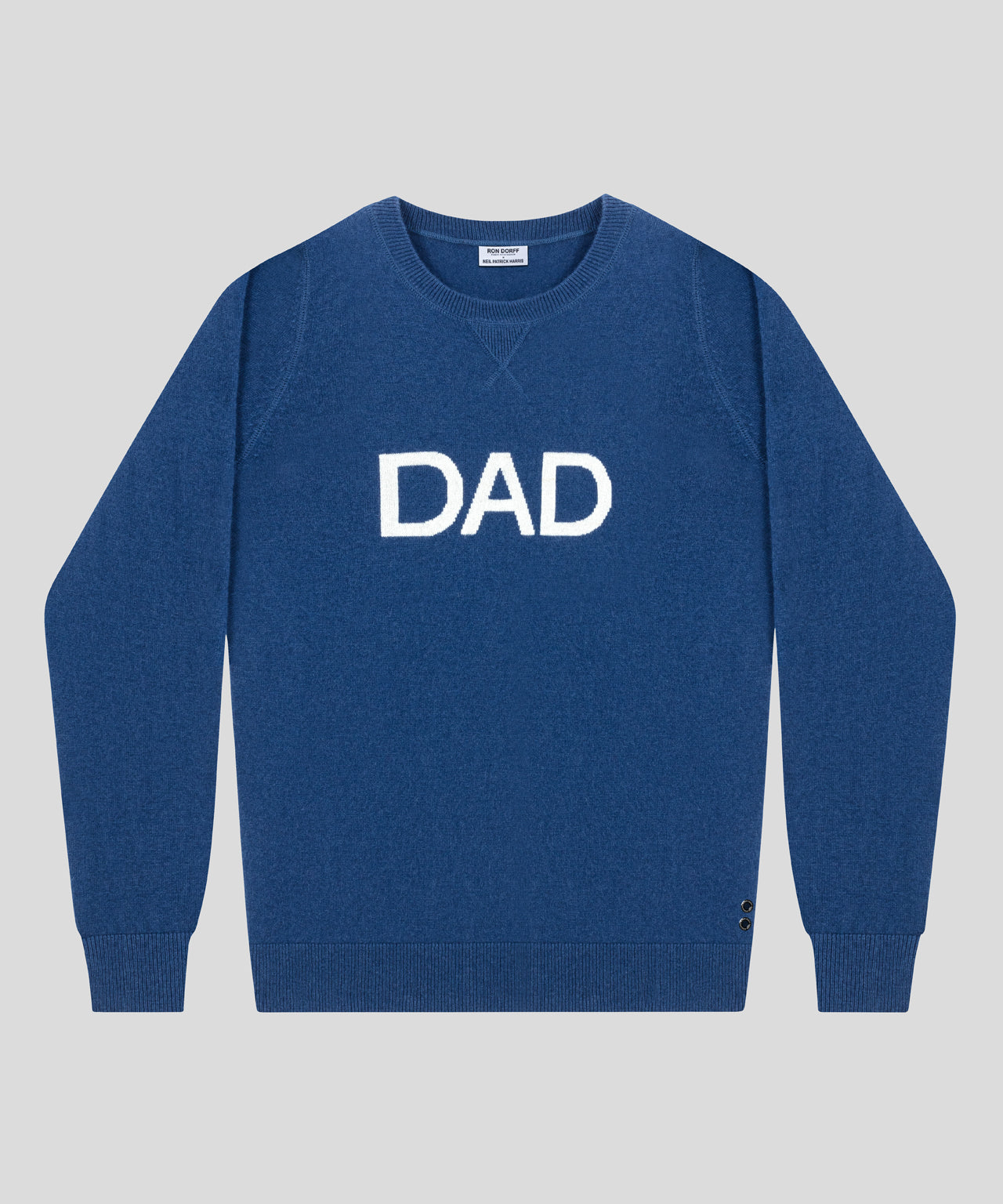 Cashmere Sweatshirt "DAD" : Blue Lake