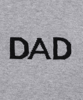 Cotton Cashmere Sweatshirt "DAD" : Heather Grey