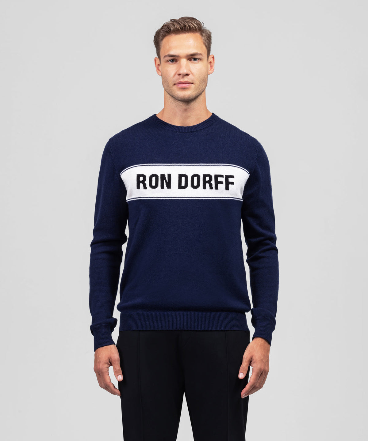 Cotton-Wool RON DORFF Sweater: Navy