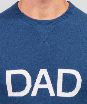 Cashmere Sweatshirt "DAD" : Blue Lake