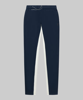 Jogging Trousers w Side Lines: Navy/Off White