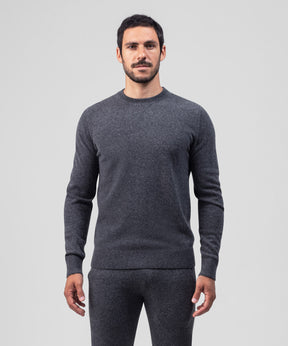 Cashmere Sweater Eyelet Edition: Dark Grey Melange