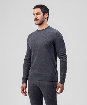 Cashmere Sweater Eyelet Edition: Dark Grey Melange