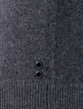 Cashmere Sweater Eyelet Edition: Dark Grey Melange