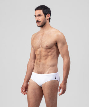 Swim Briefs: White