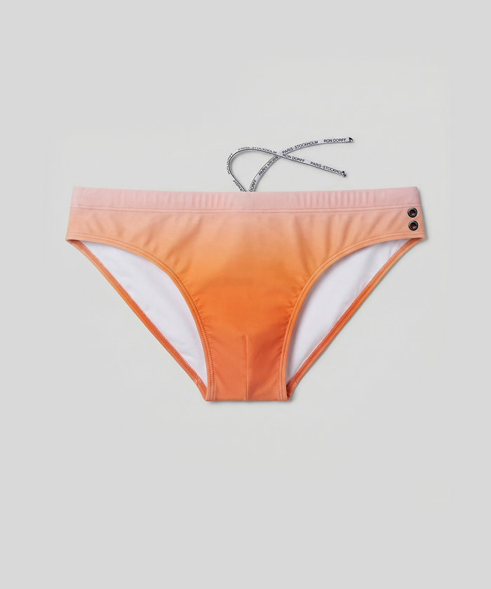 Slim Swim Briefs: Sunset Orange
