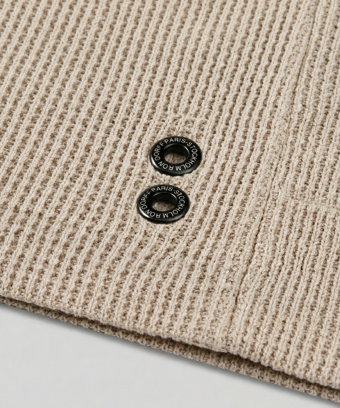 Organic Cotton Crochet Knit Shorts: Natural