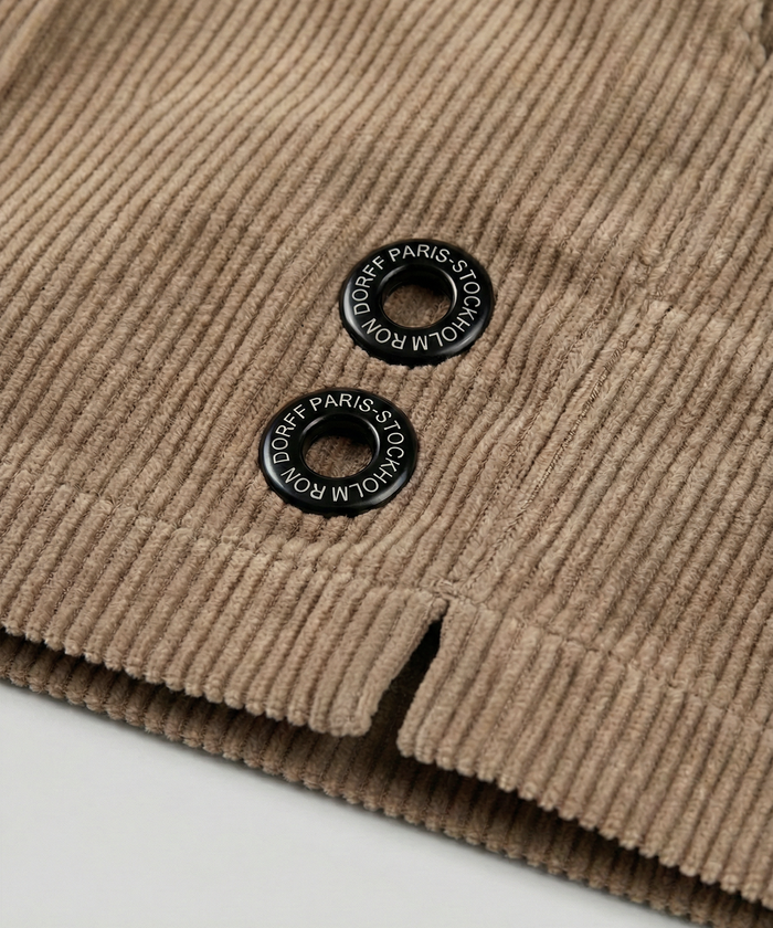 Corduroy Tennis Shorts: Beige