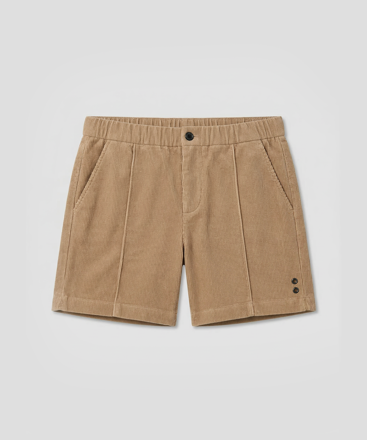 Corduroy Tennis Shorts: Beige