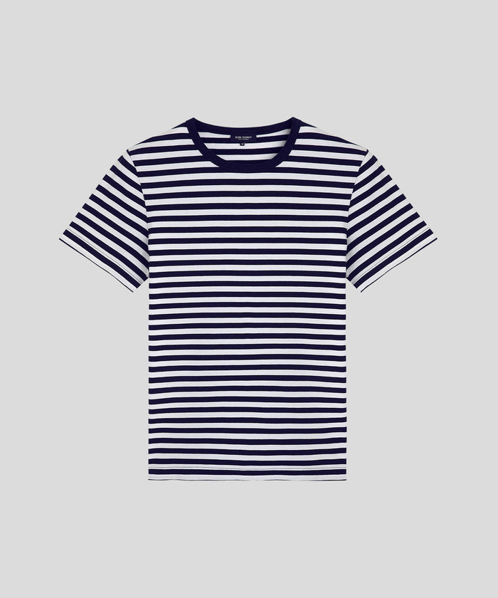 Crew Neck T-Shirt Eyelet Edition: Navy/White