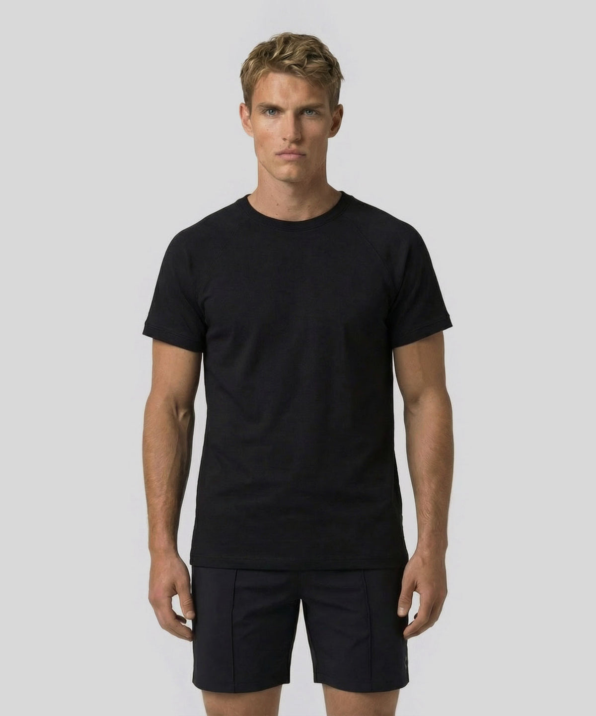 Light Organic Cotton Sleeveless Sweatshirt: Black