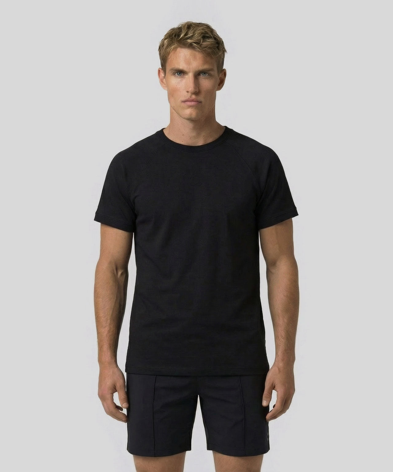 Light Organic Cotton Sleeveless Sweatshirt: Black