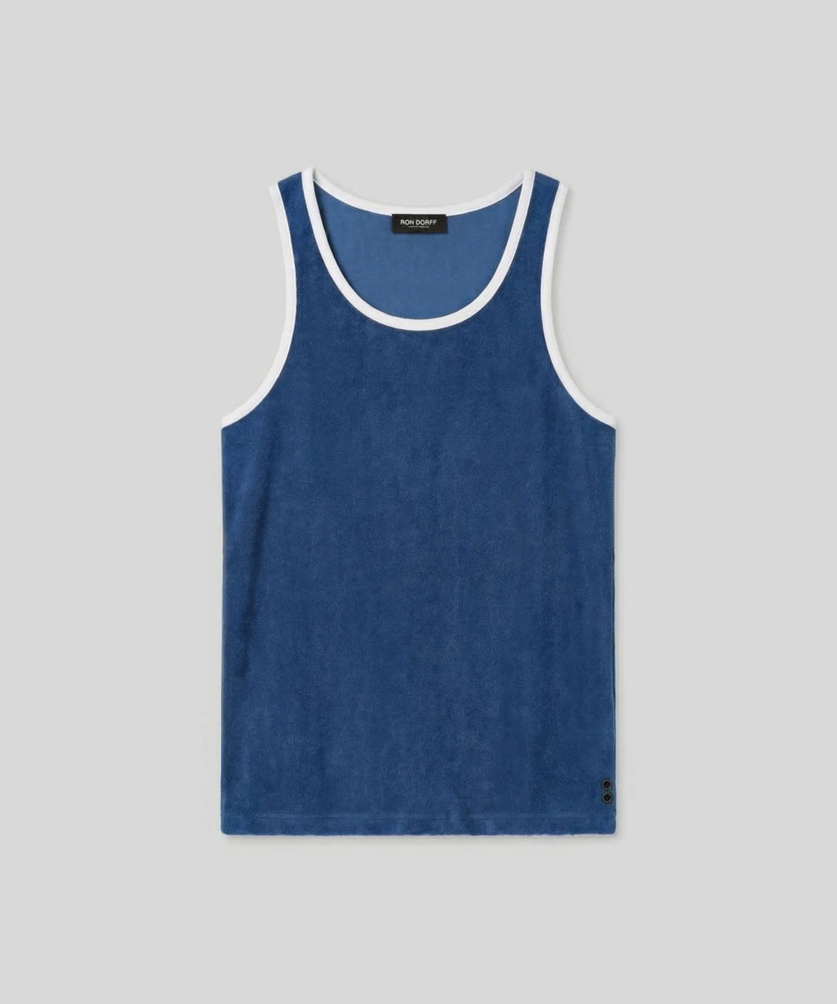 Cotton Terry Tank Top: Bleu