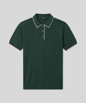 Cotton-Silk Polo: Green Court