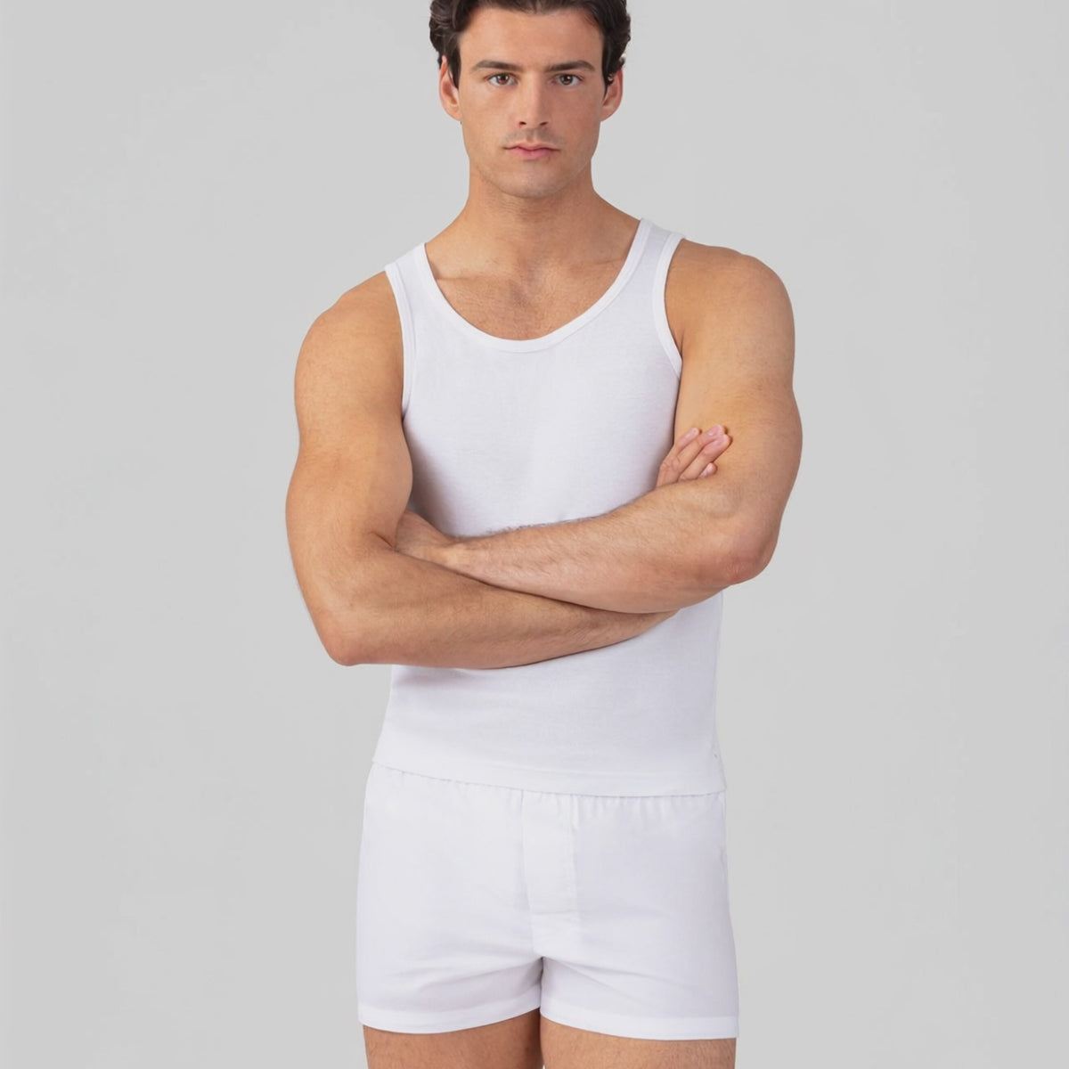 Ribbed Tank Top: White | Ron Dorff
