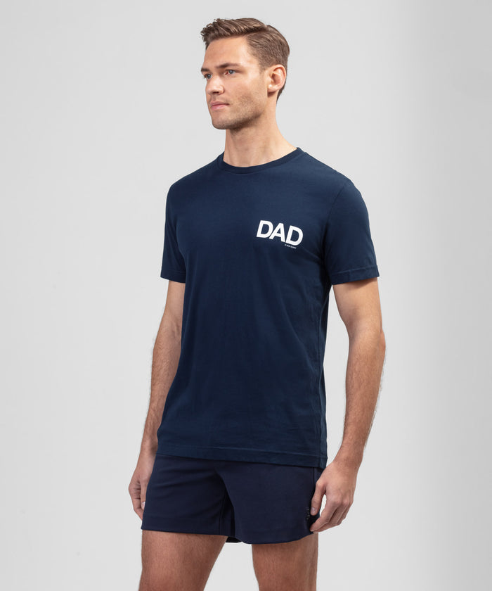 Organic Cotton T-Shirt "DAD": Navy