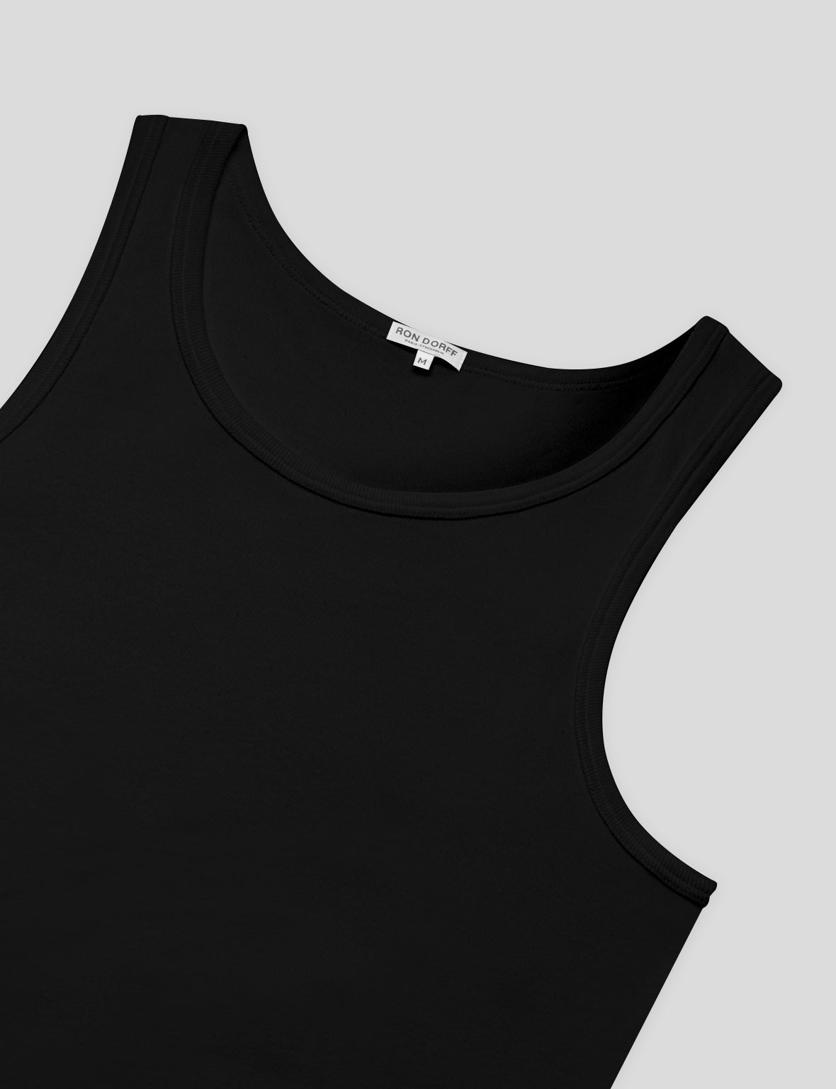 Ribbed Tank Top: Black | Ron Dorff
