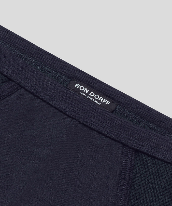 Mesh Y-Front Briefs: Navy