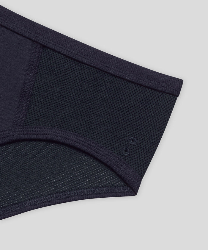 Mesh Y-Front Briefs: Navy