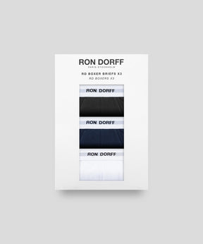 RON DORFF Boxer Briefs Kit: Navy/White/Black