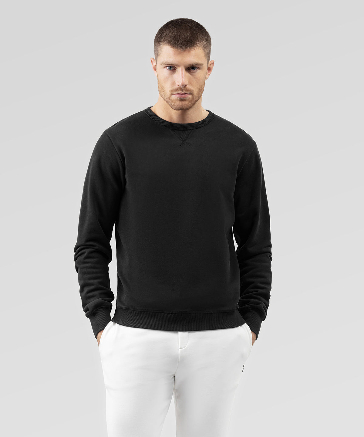 Organic Cotton Eyelet Edition Sweatshirt: Black