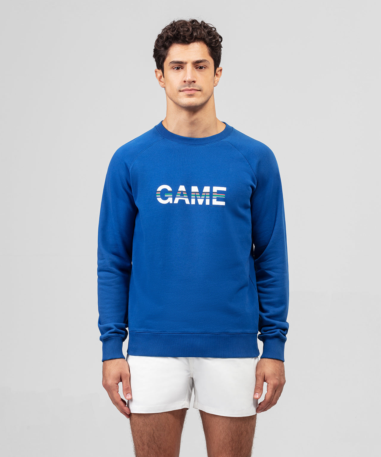 Organic Cotton Sweatshirt GAME: Klein Blue