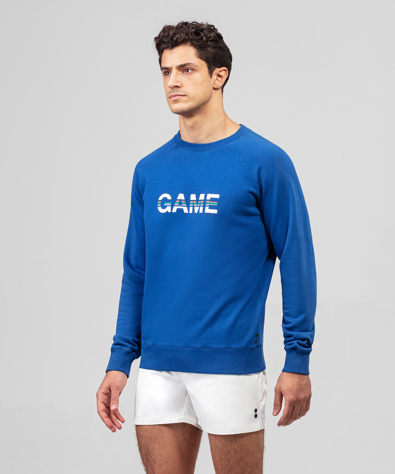 Organic Cotton Sweatshirt GAME: Klein Blue