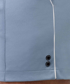 Tennis Shorts w Piping: Dusty Blue