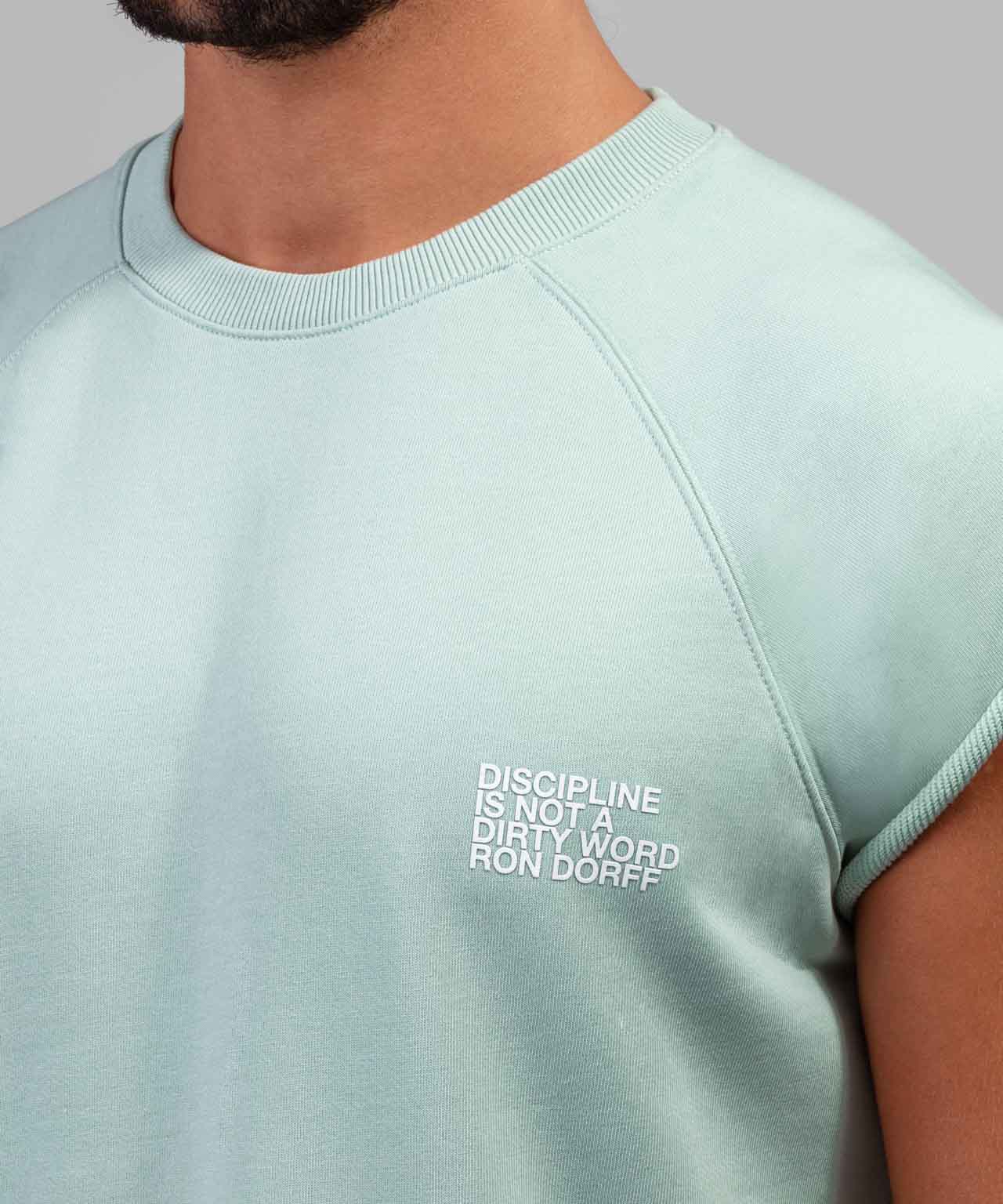 Organic Cotton Sleeveless Sweatshirt DISCIPLINE: Pistachio Green