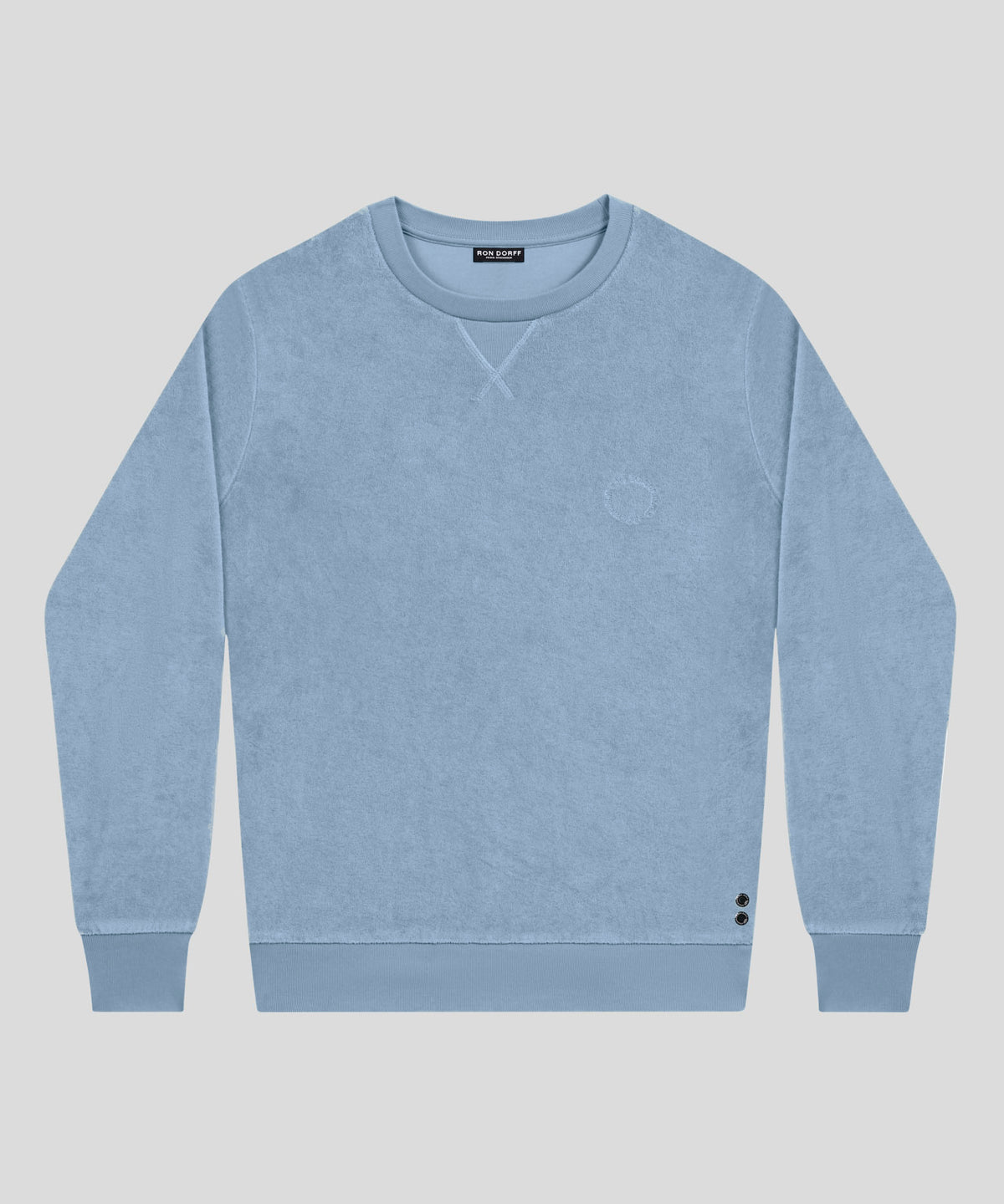 Terry Cotton Sweatshirt: Dusty Blue