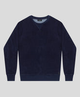 Terry Cotton Sweatshirt: Navy