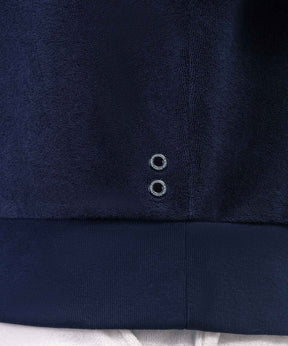 Terry Cotton Sweatshirt: Navy