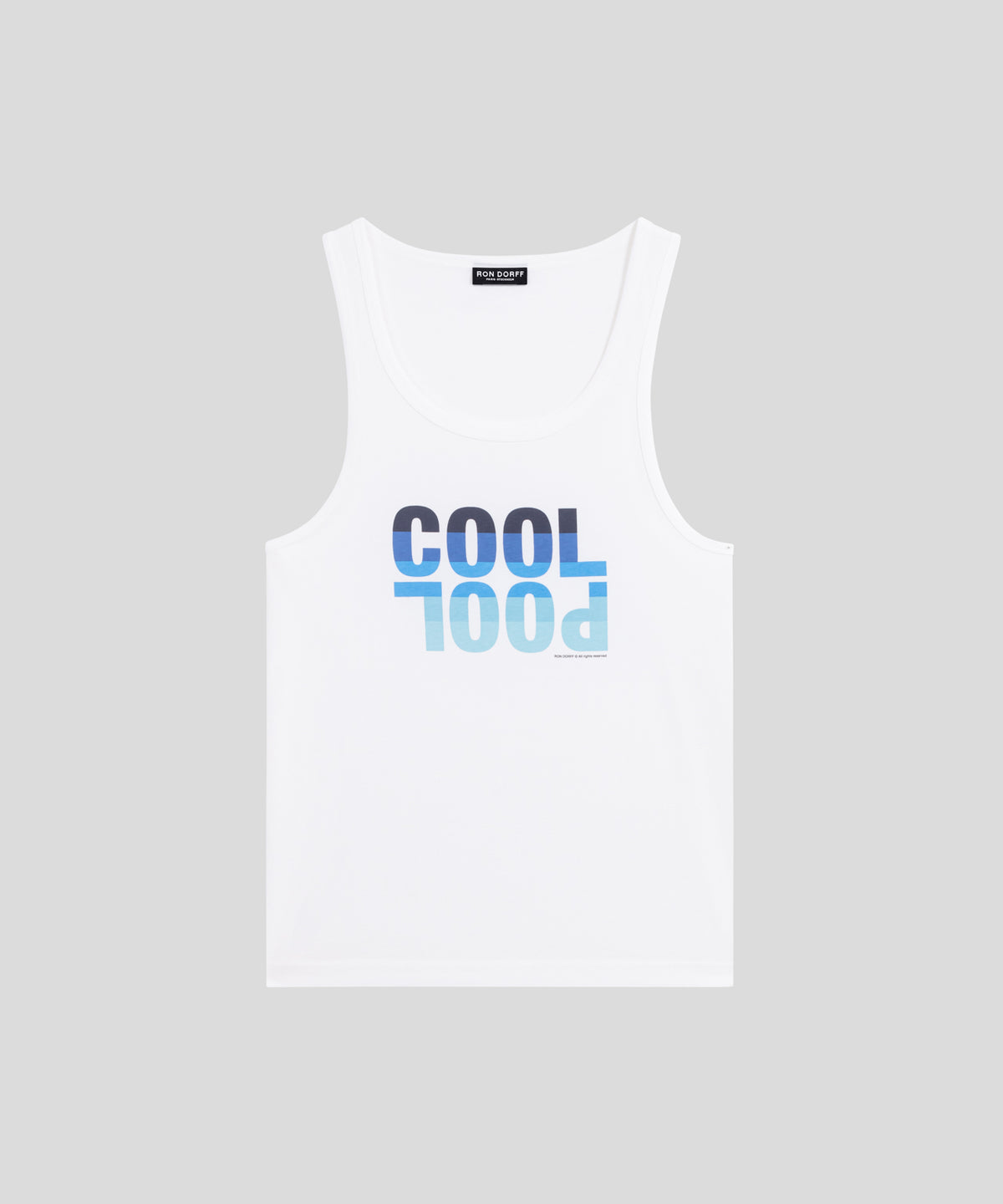 Organic Cotton Tank Top COOL POOL: White