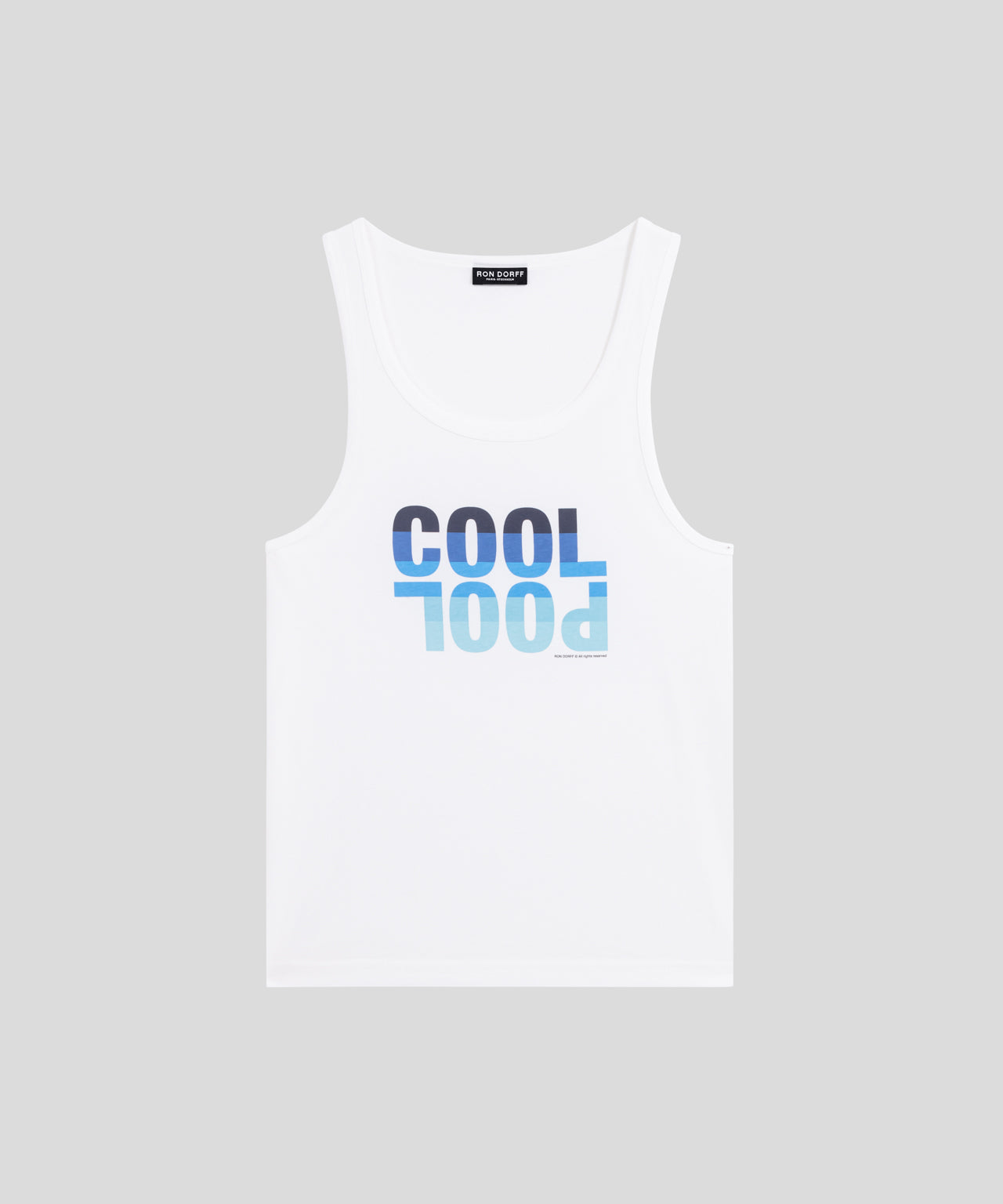 Organic Cotton Tank Top COOL POOL: White