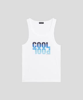 Organic Cotton Tank Top COOL POOL: White