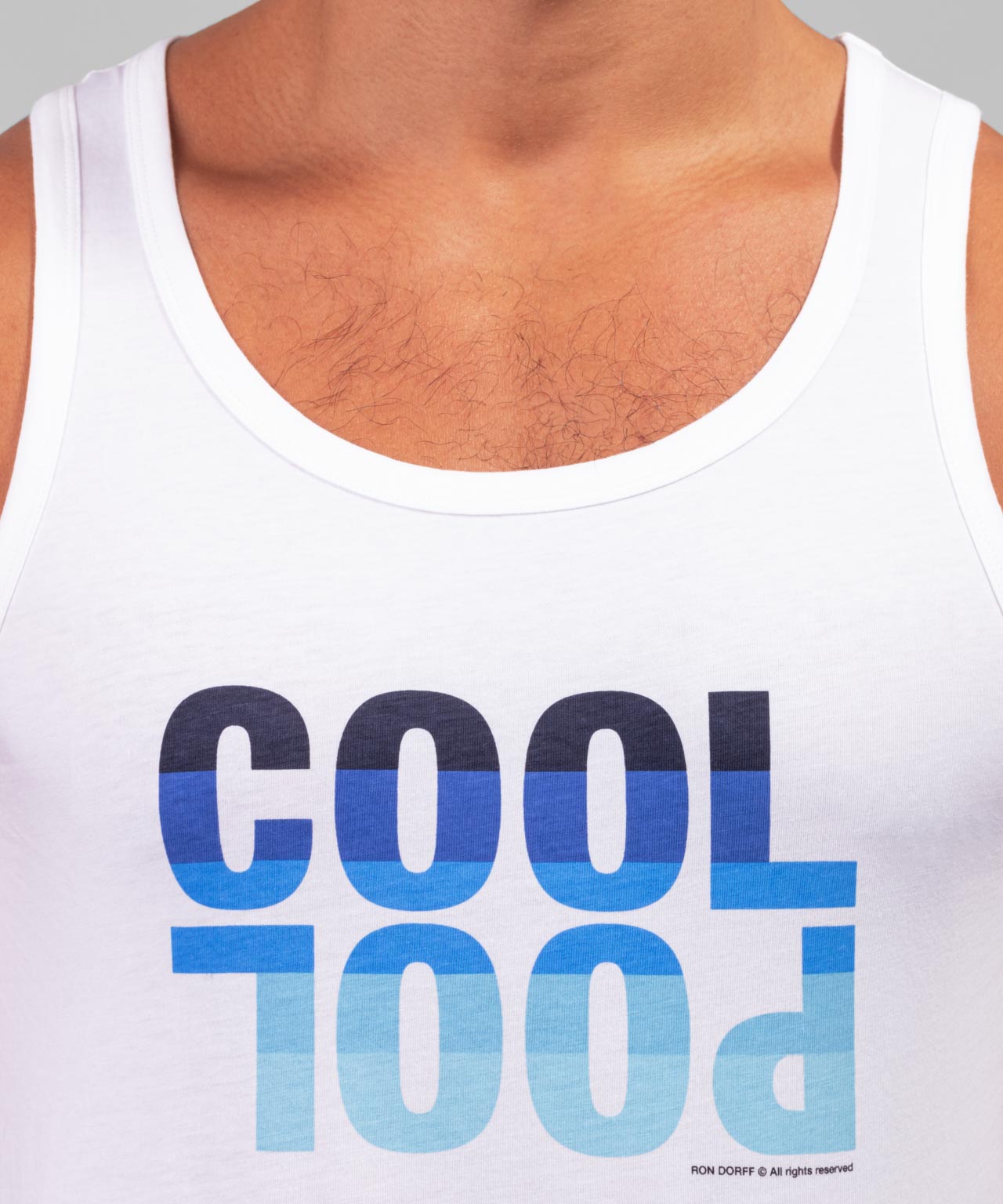 Organic Cotton Tank Top COOL POOL: White