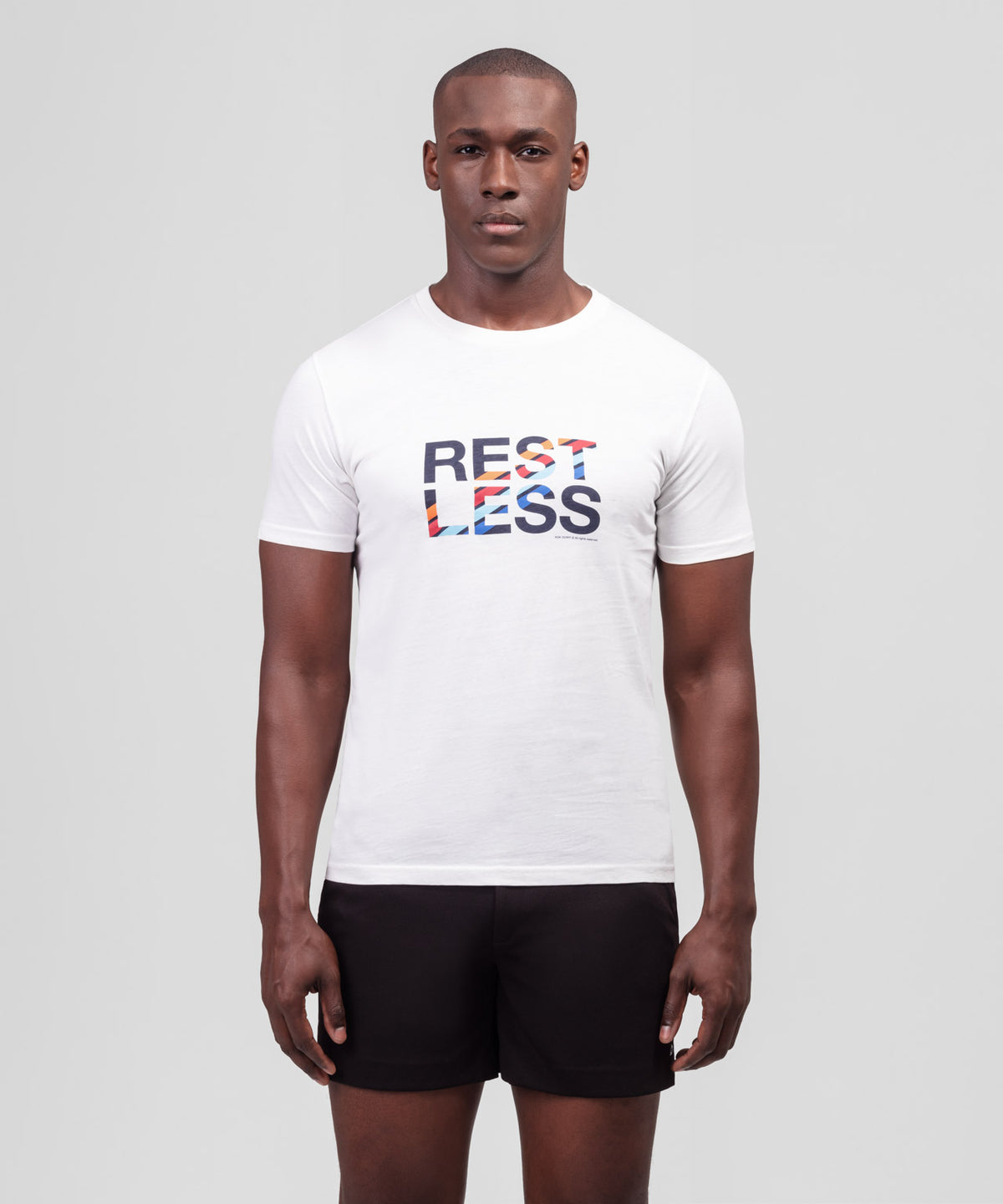 Organic Cotton T-Shirt REST LESS: White